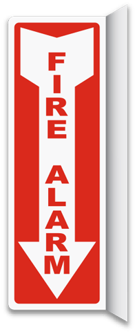 Fire Alarm 2-Way Sign