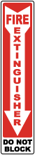 Fire Extinguisher Do Not Block Label