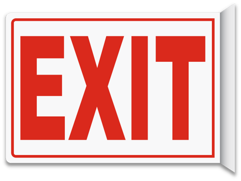Exit 2-Way Sign
