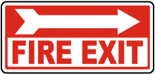 Fire Exit (Right Arrow) Sign