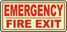 Emergency Fire Exit Sign