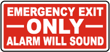Emergency Exit Only Sign