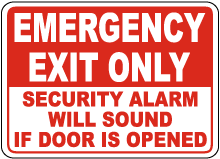 Security Alarm Will Sound If Opened Sign