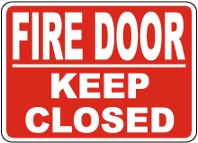 Fire Door Keep Closed Sign
