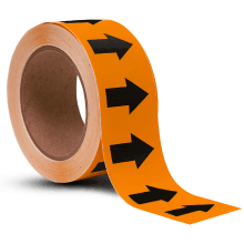 Orange/Black Arrow Banding Tape