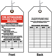 Fire Extinguisher Inspection Tag