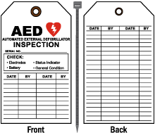 AED Inspection Record Tag