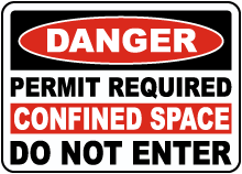 Permit Required Confined Space Sign