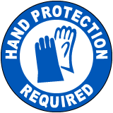 Hand Protection Required Floor Sign