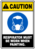 Respirator Must Be Worn When Painting Sign