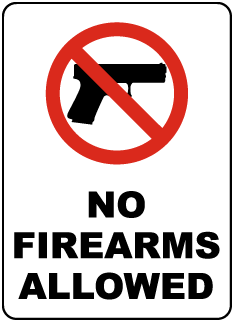 No Firearms Allowed Sign