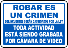 Spanish Activities Monitored By Video Sign