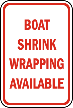 Boat Shrink Wrapping Sign