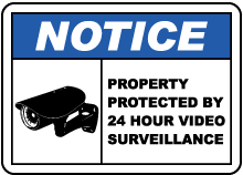 Property Protected By Surveillance Sign