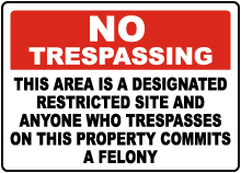 Florida Domestic Violence Center No Trespassing Sign