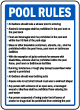 Delaware Pool Rules Sign
