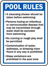 Idaho Pool Rules Sign