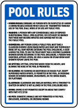 Minnesota Pool Rules Sign