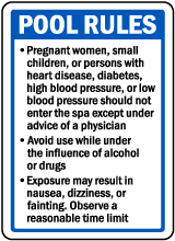 Minnesota Spa Rules Sign