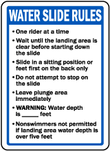 Montana Water Slide Rules Sign
