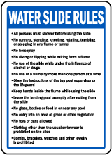 Nevada Water Slide Rules Sign