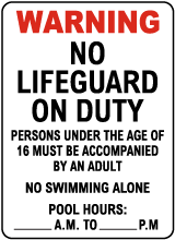 New Jersey No Lifeguard Sign