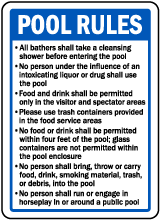 New Mexico Pool Rules Sign