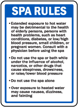 New Mexico Spa Rules Sign