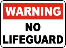 Ohio No Lifeguard Sign