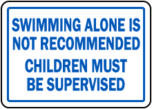 Ohio No Swimming Alone Sign