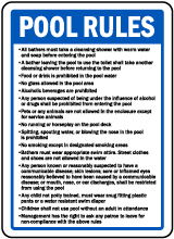 Swimming Pool Rules Sign