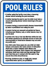 Utah Pool Rules Sign