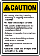 Utah Water Slide Rules Sign