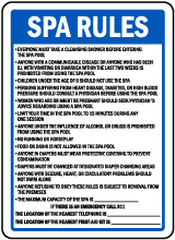 Washington Spa Rules Sign