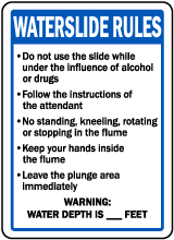 Wisconsin Waterslide Rules Sign