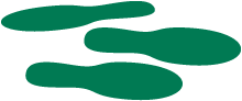 Green Footprints – 3¾ × 11⅞″