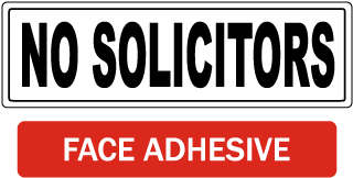 No Solicitors Label