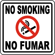 Bilingual No Smoking Sign