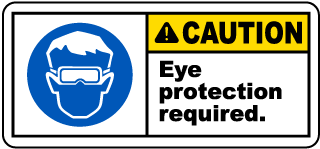 Eye Protection Required Label