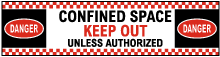 Confined Space Keep Out Floor Sign