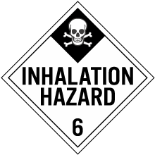 Inhalation Hazard Class 6 Placard
