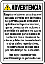 Spanish Vehicle Repair Facility Warning Sign
