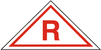 White / Red NJ Roof Truss Sign