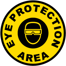 Eye Protection Area Floor Sign