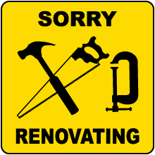 Sorry Renovating Label