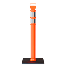 Orange Delineator Post with Base