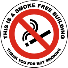 This Is A Smoke Free Building Label