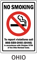 Ohio No Smoking Sign