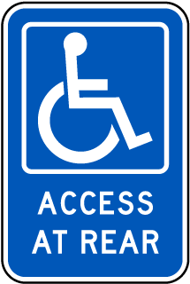 Access At Rear Sign