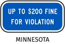 Minnesota Accessible Parking Penalty Sign